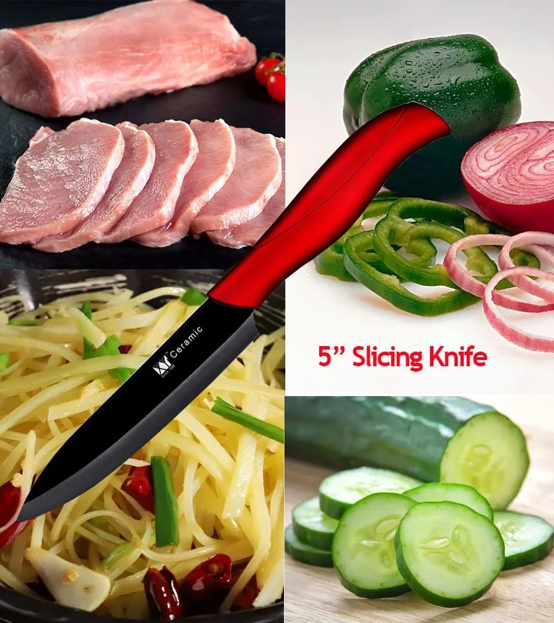 XYJ кухонные ножи, керамические ножи " 4" " дюймов, нож для нарезки овощей, набор из 3 предметов, белый, черный, лезвие, керамический нож для приготовления пищи