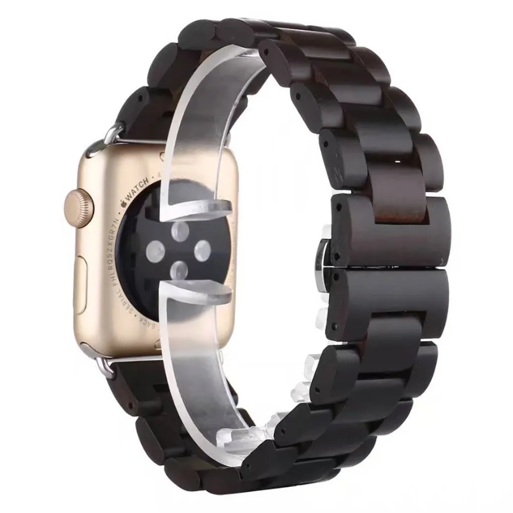 Деревянный ремешок для часов apple watch, ремешок 40 мм, 44 мм, 38 мм, 42 мм, серия 5, 4, 3, 2, 1, роскошный браслет для iWatch, наручные часы apple - Цвет ремешка: Style 5