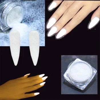 

Nail Glitter The Dark Reflection Nail Powder Glitter Grey White Dazzing Party Pigment Nail Art DIY Decoration for Nail Art Tips
