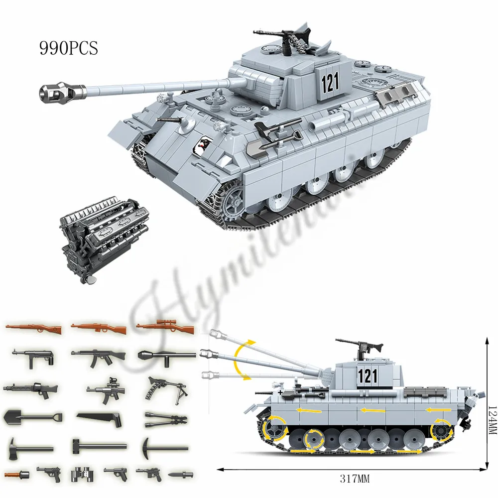 Мировая война 2 WW2 армейский Танк бронированный автомобиль половина гусеничный трактор солдат фигурки строительные блоки кирпичи игрушки