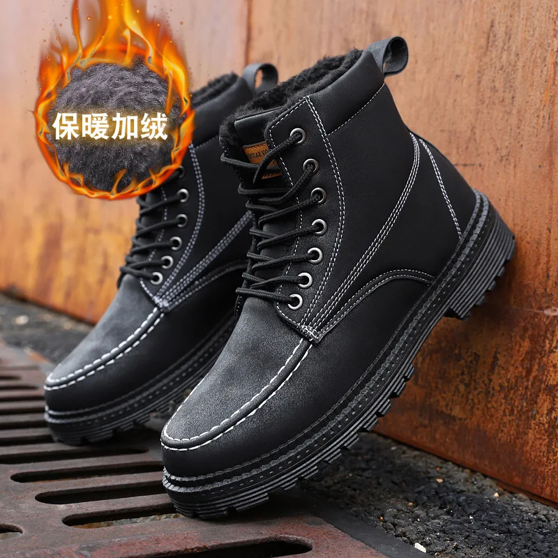 Hohner/защитные ботинки; cizme Botas hombre; зимние армейские ботинки; askeri buty bota; kar masculina; Мужская обувь; sepatu robocze; Челси - Цвет: Black