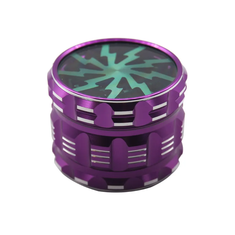 10pcs/lotNew 4 Layers Diameter 62 MM Aluminum Alloy Grinder Dice Herb Grinder Cool And Personalized Look Tobacco Crusher