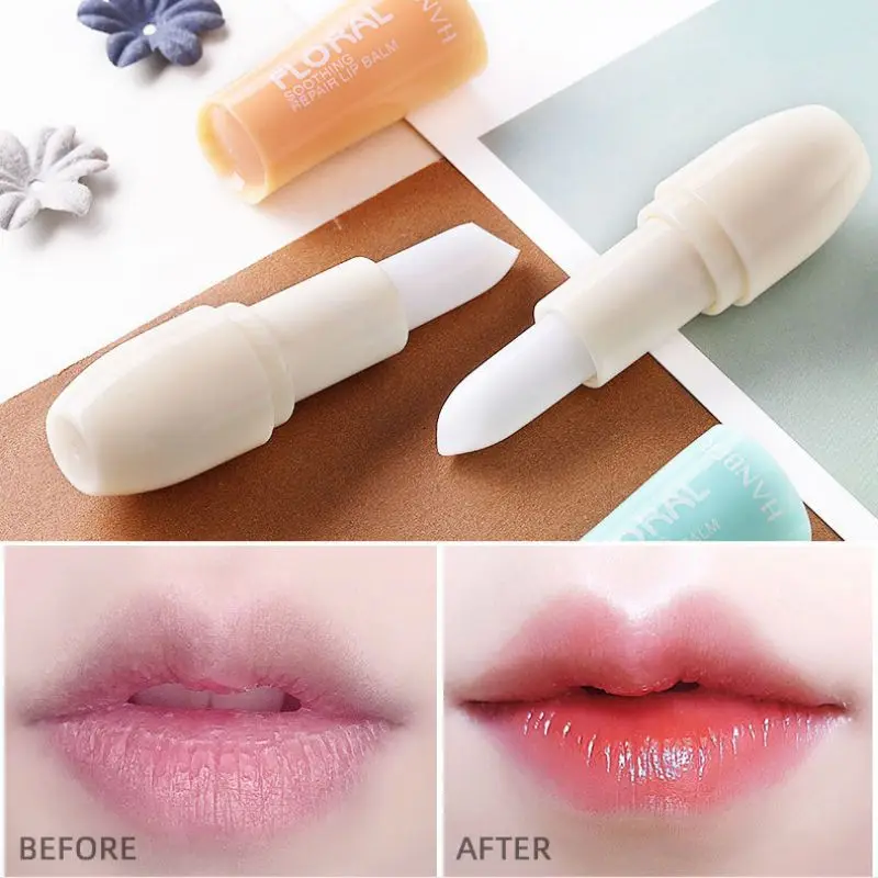 

Moisturizing Nourish Lip Cream Lip Care Makeup Natural Plant Lip Balm Anti-Drying Lighten Fine Lines Brighten Lip Color Lipstick