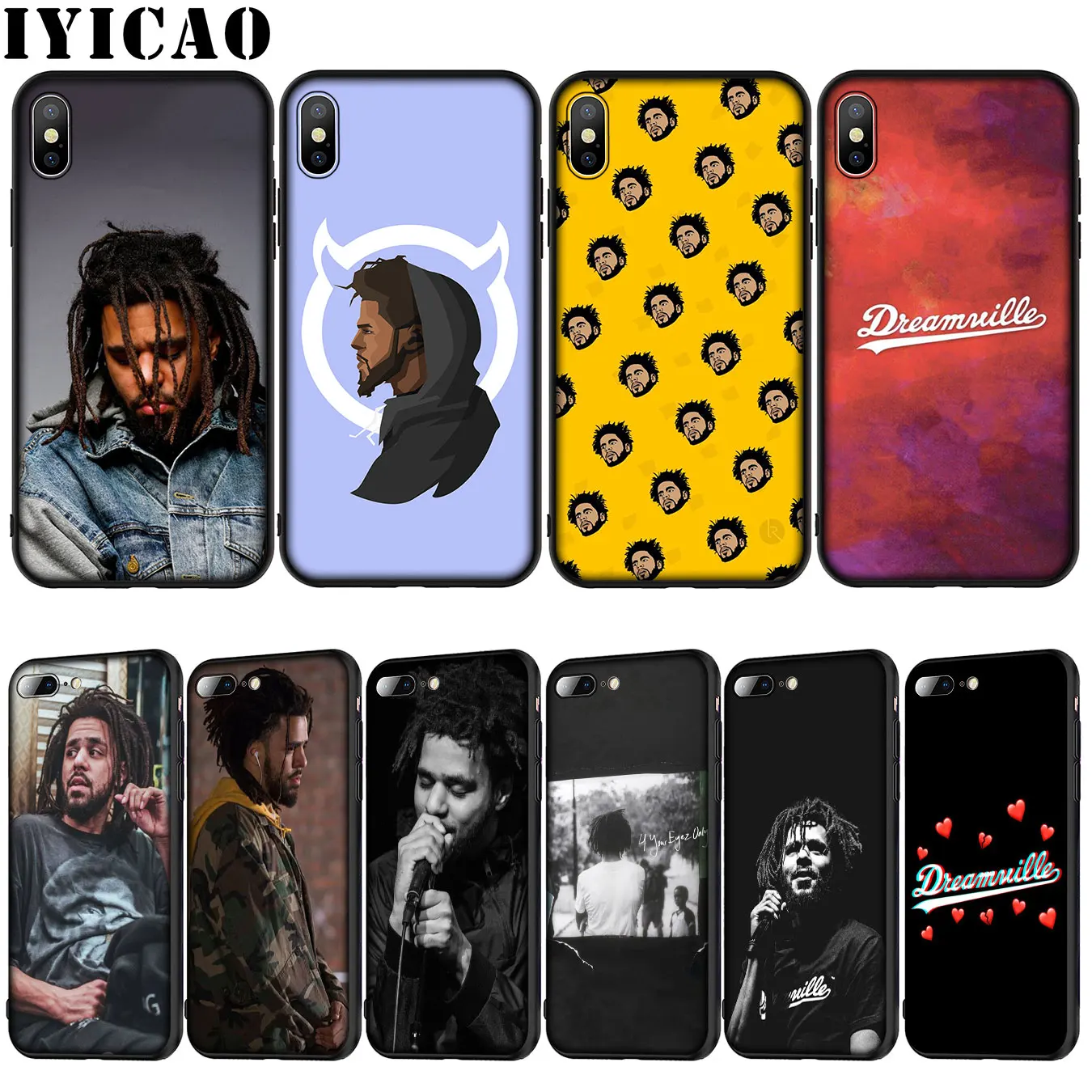 IYICAO J. Мягкий силиконовый чехол Cole Jcole Rapper для iPhone 12 Mini XR X XS 11 Pro Max 10 6 6S 7 8 Plus 5S SE