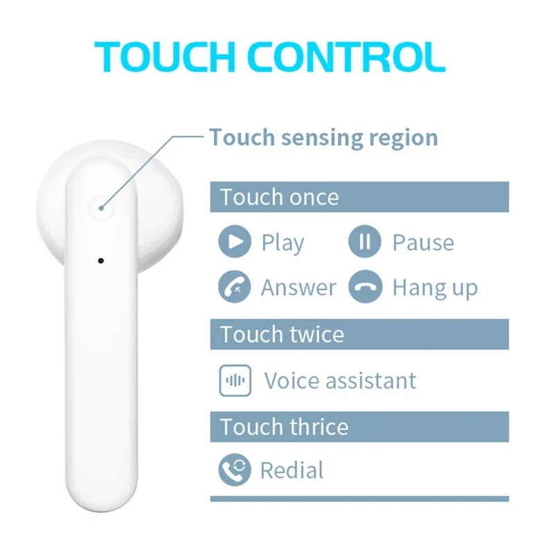 Беспроводные наушники Tongdaytech TWS K88 Bluetooth 5 0 с зарядным устройством|Наушники и