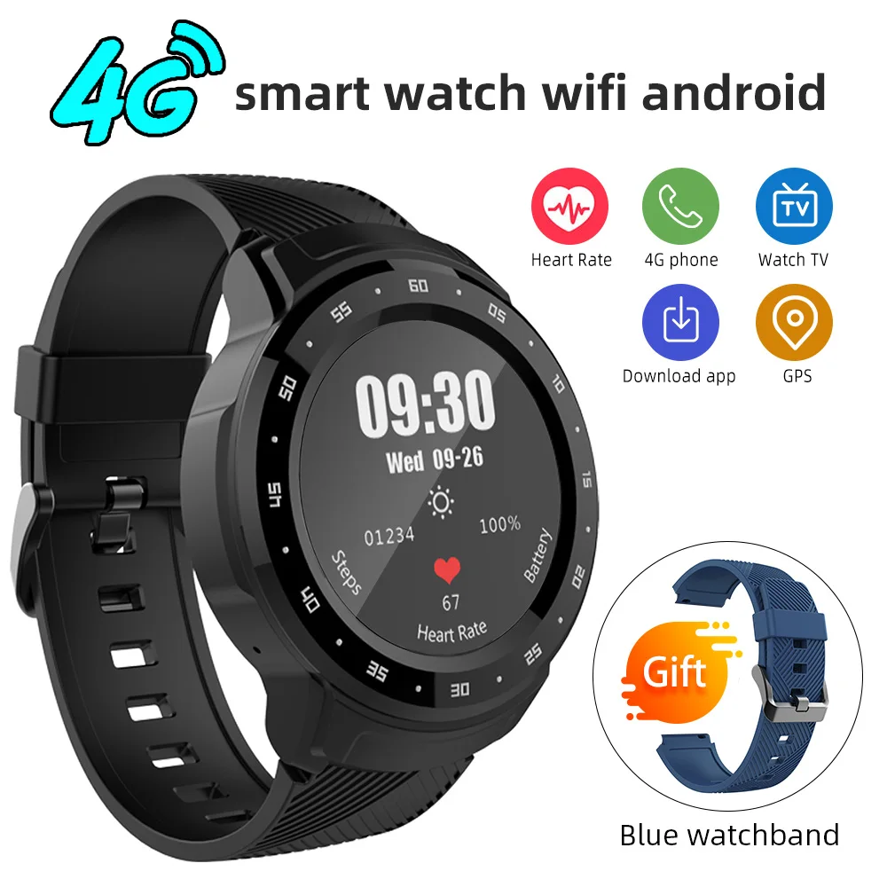 

Sport 4G Smart Watch Android 4G Sim card IP67 Waterproof Camera GPS Maps WIFI Heart Rate Monitor AMOLED Screen Smartwatch Men