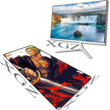 

XGZ Anime One Piece Swordsman Custom Large Game Mouse Pad Black Lcok-edge Computer Table Mat Speed Rubber Non-slip 90x40 / 90x30