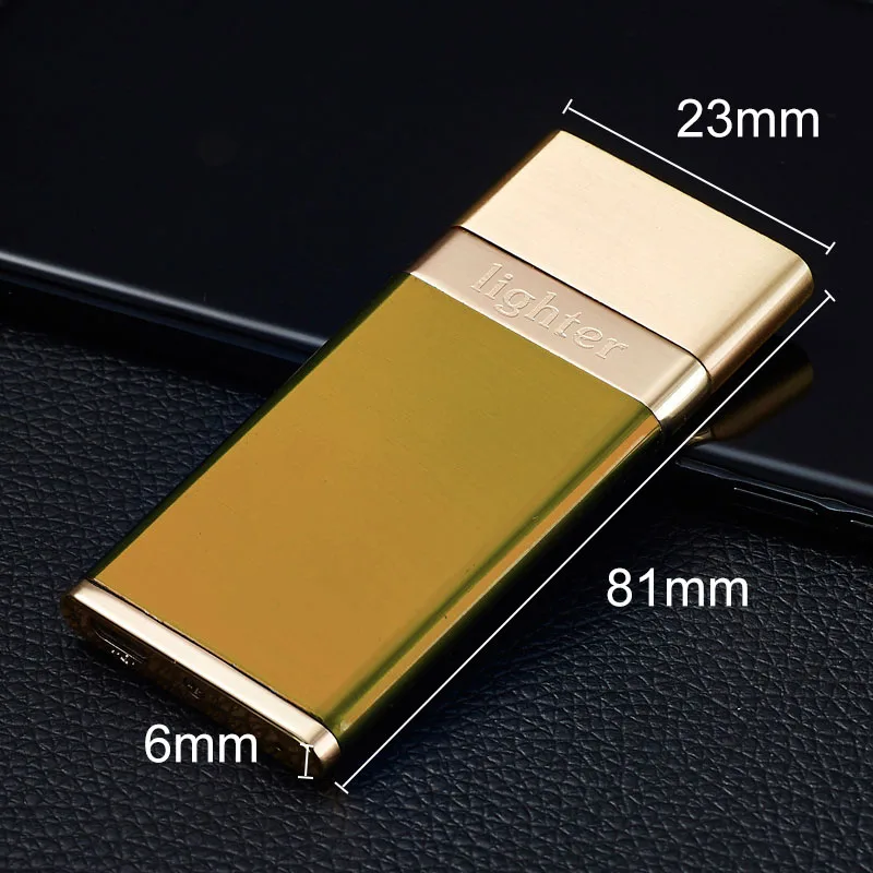 Металлическое ветрозащитное Altra thin электронное зарядное устройство с фонариком
