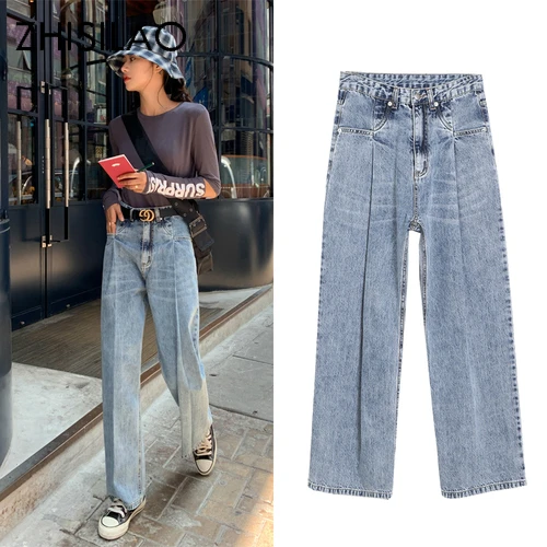 

Wide Leg Jeans Women Plus Size Loose Straight Jeans Mujer 2019 High Waist Denim Pants Boyfriend Mom Jeans Femme 2019 Maxi