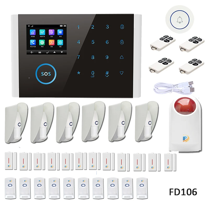 

433MHz Wireless GSM&WIFI DIY Smart Home Security Alarm Systems Kits Infrared Motion Sensor Door Magnetism Alert