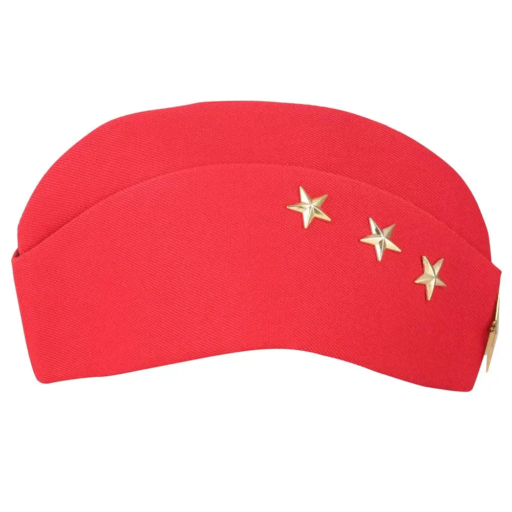 Женская шапка с милитари красная русская парусиновая шапка для униформы Складная звезда Pilotka Garrison шапки военные летние зимние Косплей лодка шляпа