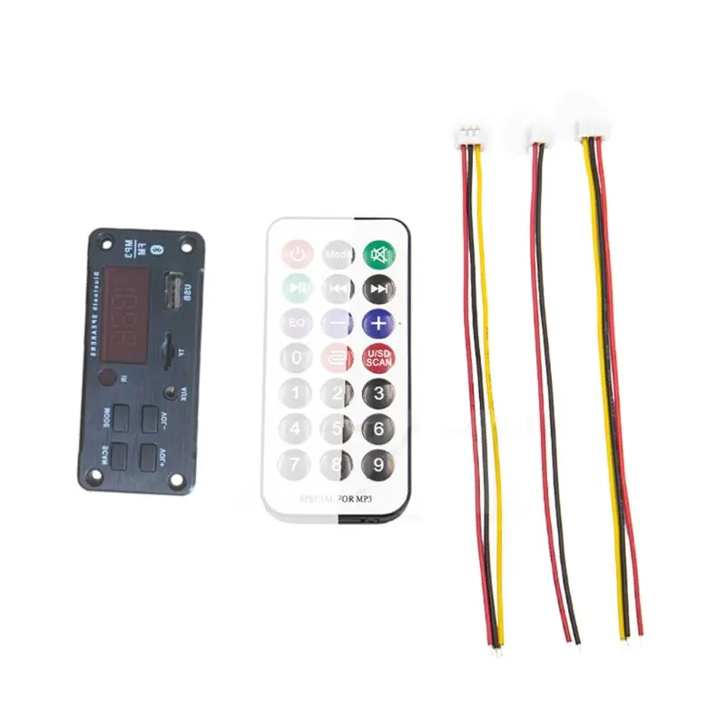 Bluetooth USB MP3 декодер DC 12V Питание FM радио Wierless MP3 музыкальный плеер доска звуковой модуль для автомобиля дистанционного Музыка Динамик