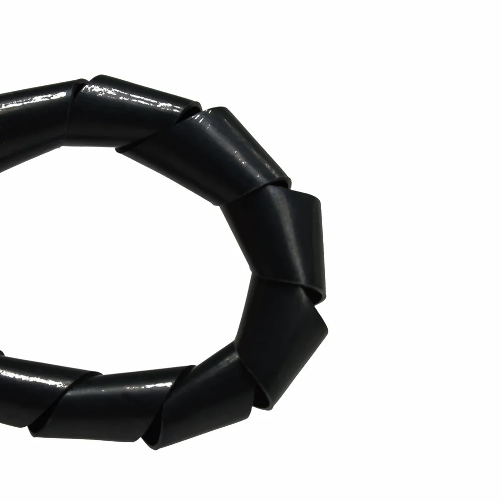 8 м с размером 8 мм черный втулка проводки гибкий гофрированный гармошка труба оболочка кабеля спиральный трубопровод трубчатый электрод ткацкий станок