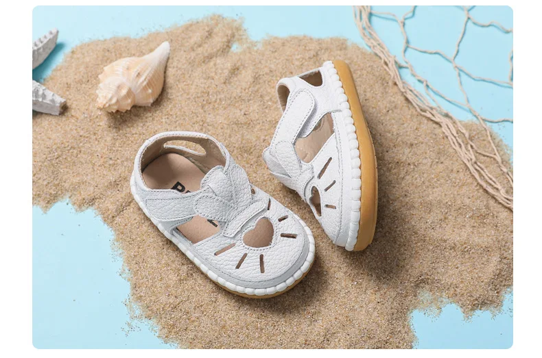 leather girl in boots Summer Infant Sandals Baby Girls Anti-collision Toddler Shoes Love Soft Bottom Genuine Leather Kids Children Beach Sandals extra wide fit children's shoes