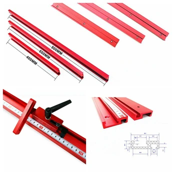

Universal Woodworking Aluminium T-track 40-80cm Chute Pusher Rod Electric Circular Turning Table Woodworking DIY Accessories
