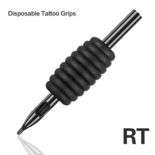 Клеймо профессиональные круглые наконечники одноразовые татуировки ручка 25 мм диаметр ручки удобные Ощущения Силиконовые трубки 20 шт G501RT