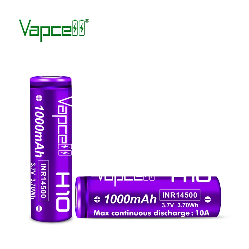 Оригинальная литиевая мини батарея Vapcell 3 7 в 14500 мАч 10 А перезаряжаемая для