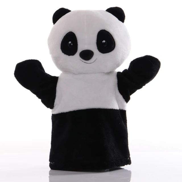 1pcs 25cm Hand Puppet Panda Animal Plush Toys Baby Educational Hand Puppets Story Pretend Playing Dolls for Kids Children Gifts 1
