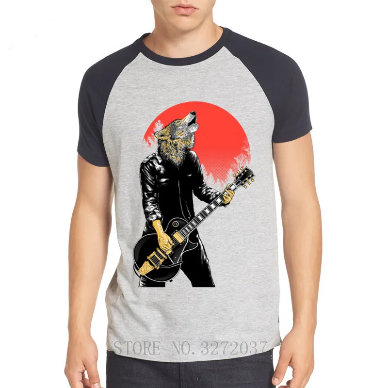 Wolf Band Мужская Футболка DJ Guitar Lover футболки 2019 новейший дизайн 100% хлопковые с