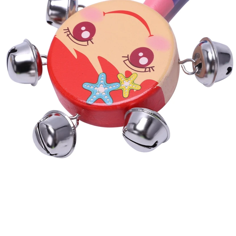 1 шт. Детские радужные деревянные звонок для велосипеда Jingle Stick шейкер игрушки