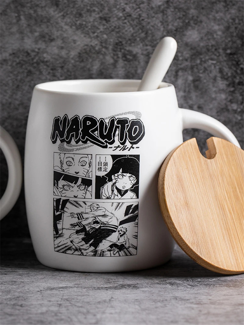 1 шт. горячее аниме Наруто мультфильм Hokage офисные кофейные чашки чашка для молока, чая& Крышка& ложка украшение для костюмированного представления подарки для мальчиков девочек