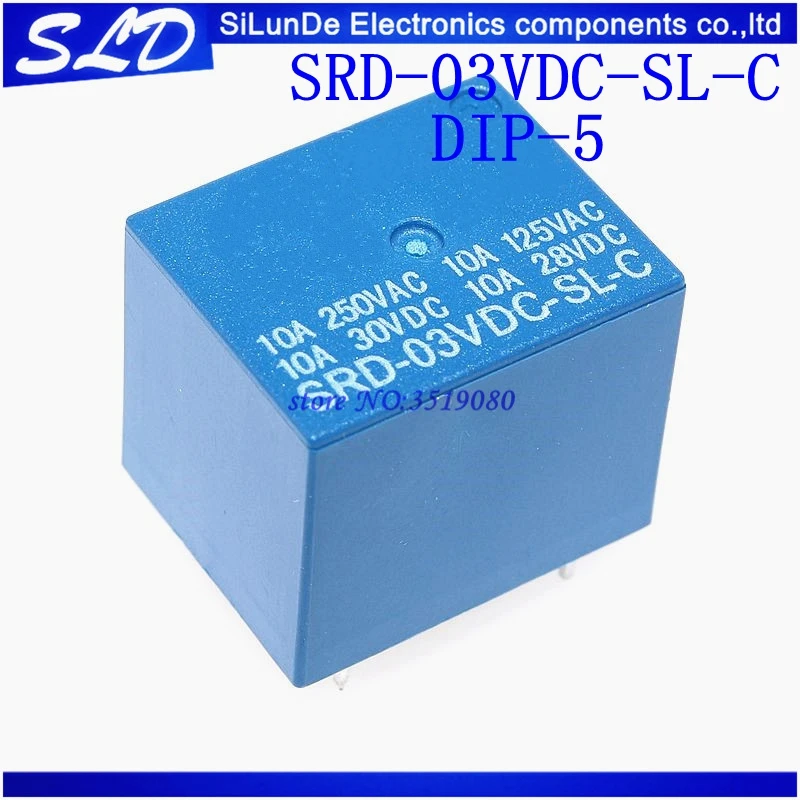 

1pcs/lot SRD-03VDC-SL-C 3V 10A 5PIN new and original In Stock