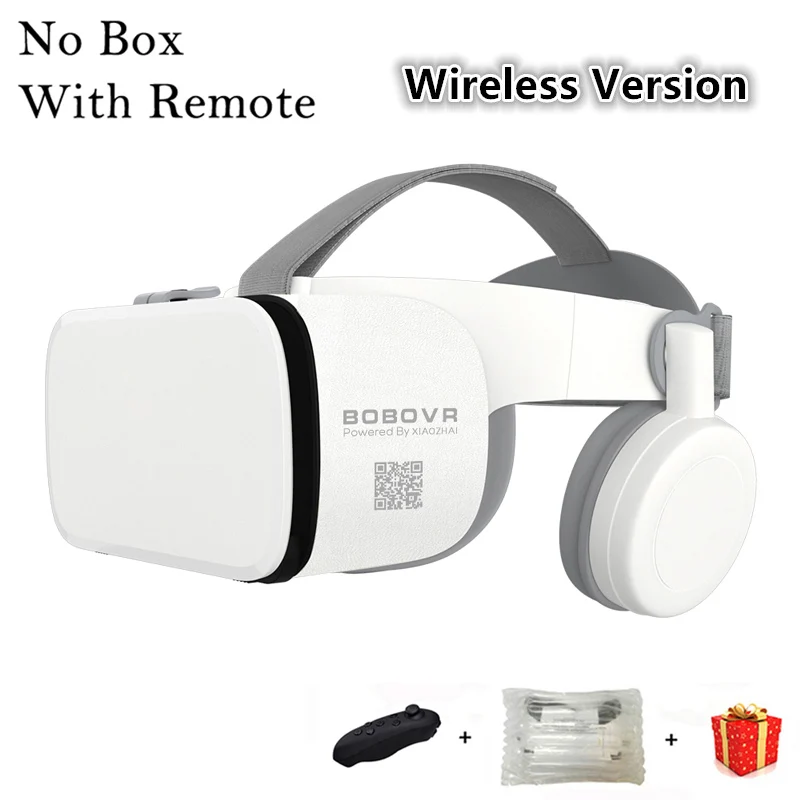 Bobovr Z6 шлем 3D VR Очки виртуальной реальности гарнитура для iPhone Android смартфон смарт-телефон очки Lunette Ios - Цвет: No Box With Remote