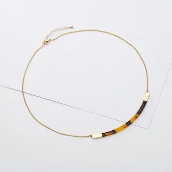 

Acrylic Brown Tortoise Shell Necklaces Chokers Mottled Resin Fashion Jewelry