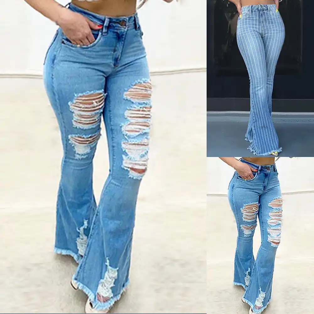 flare denim pants