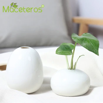

New Nordic Small Fresh White Ceramic Vase Modern Home Simple Dried Flower Vase Desktop Living Room Green Plant Shelf Decoration