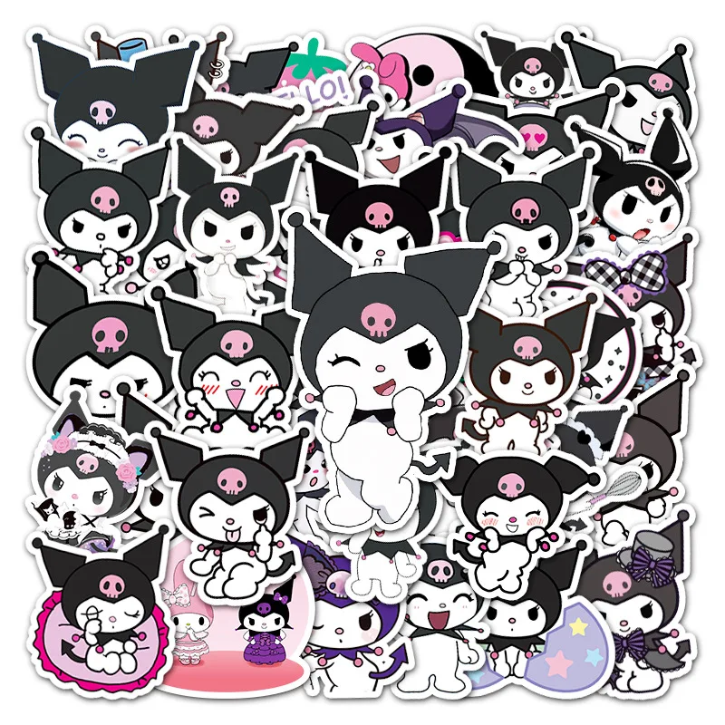 60pcs Kawaii Poster Sticker Cartoon Hello Kitty Kuromi MyMelody Diy Luggage  Case Mobile Phone Decoration Sticker Children's Toys - AliExpress
