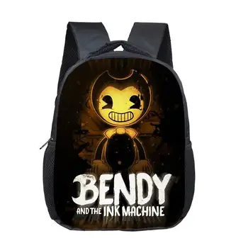 

16 Inch Bendy and The Ink Machine Backpack Children School Bags Boys Girls Daily Travel Backpack Cartoon Mochila School Gifts