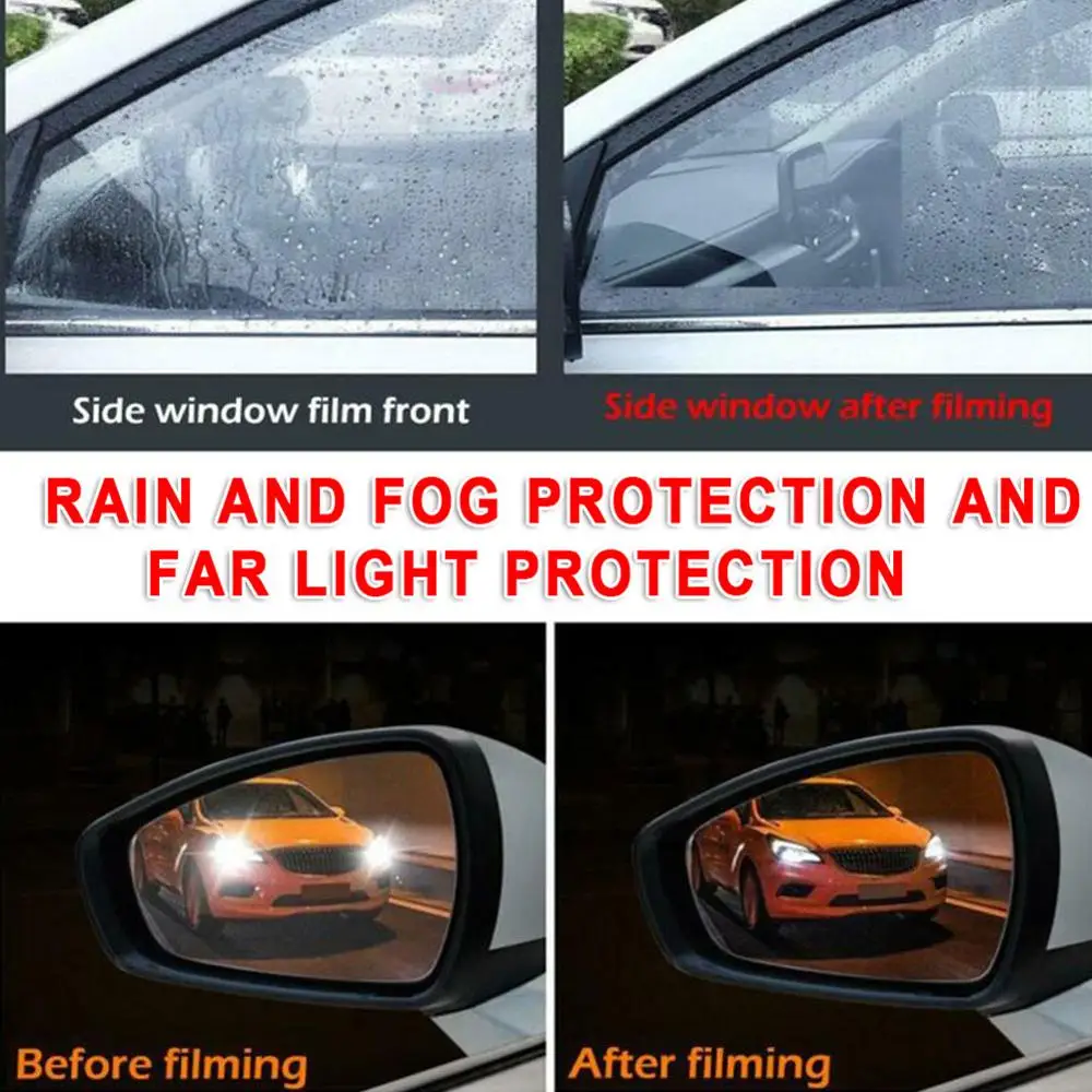 Rain Over4pcs Anti-fog Rainproof Car Mirror Protective Film - Uv Blocking  & Heat Insulation