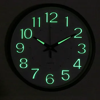 

Fashion Wall Clock Modern Design Simple Metal Luminous Silent Wall Clock Digital Large Quartz Reloj Mural Home Decor WF50WC