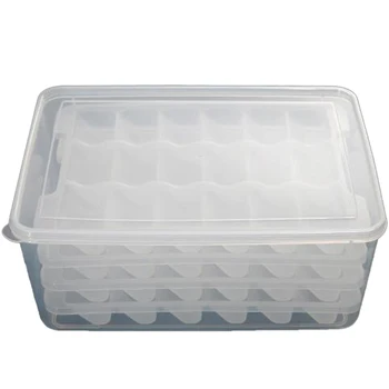 

4-Layer Portable Dumpling Storage Box Refrigerator Fresh Container Rack Storage Box Kitchen
