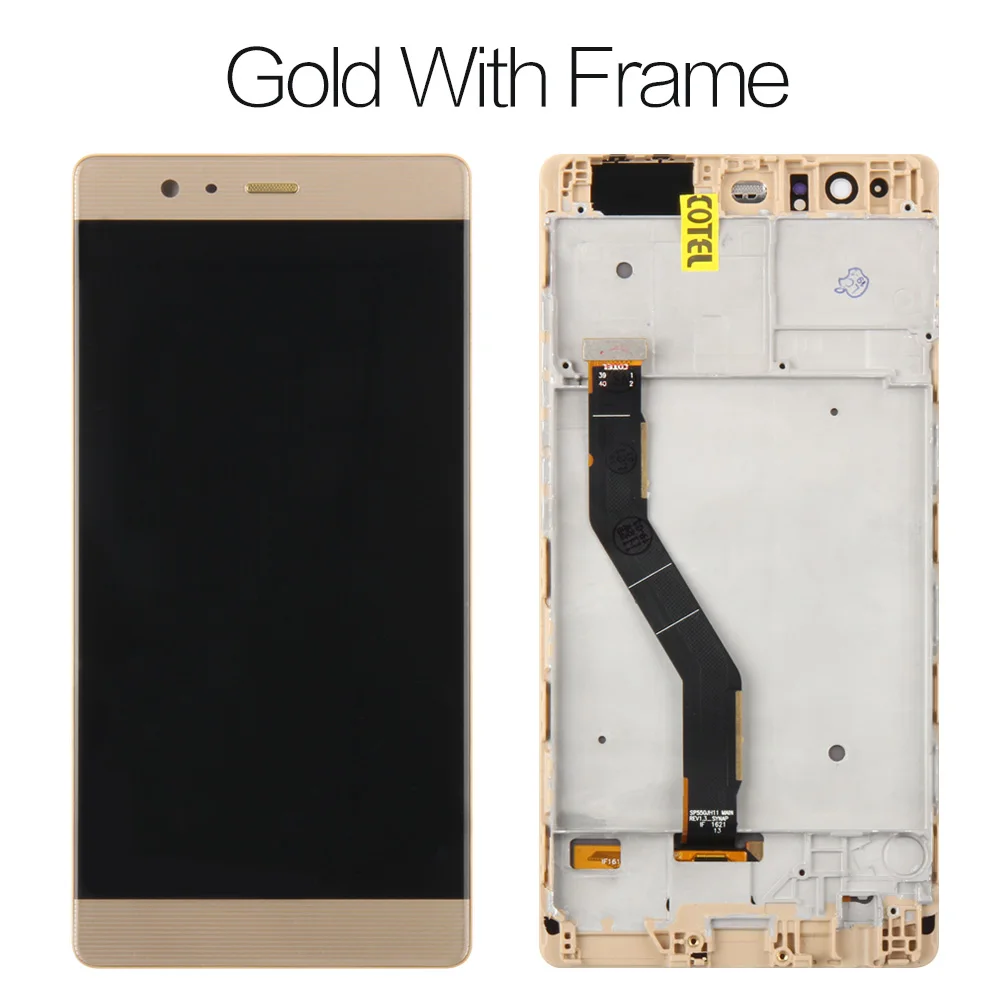 Golden with frame Для huawei P9 Plus ЖК сенсорный экран для huawei P9 Plus дисплей дигитайзер сборка запасные части - Цвет: Golden with frame