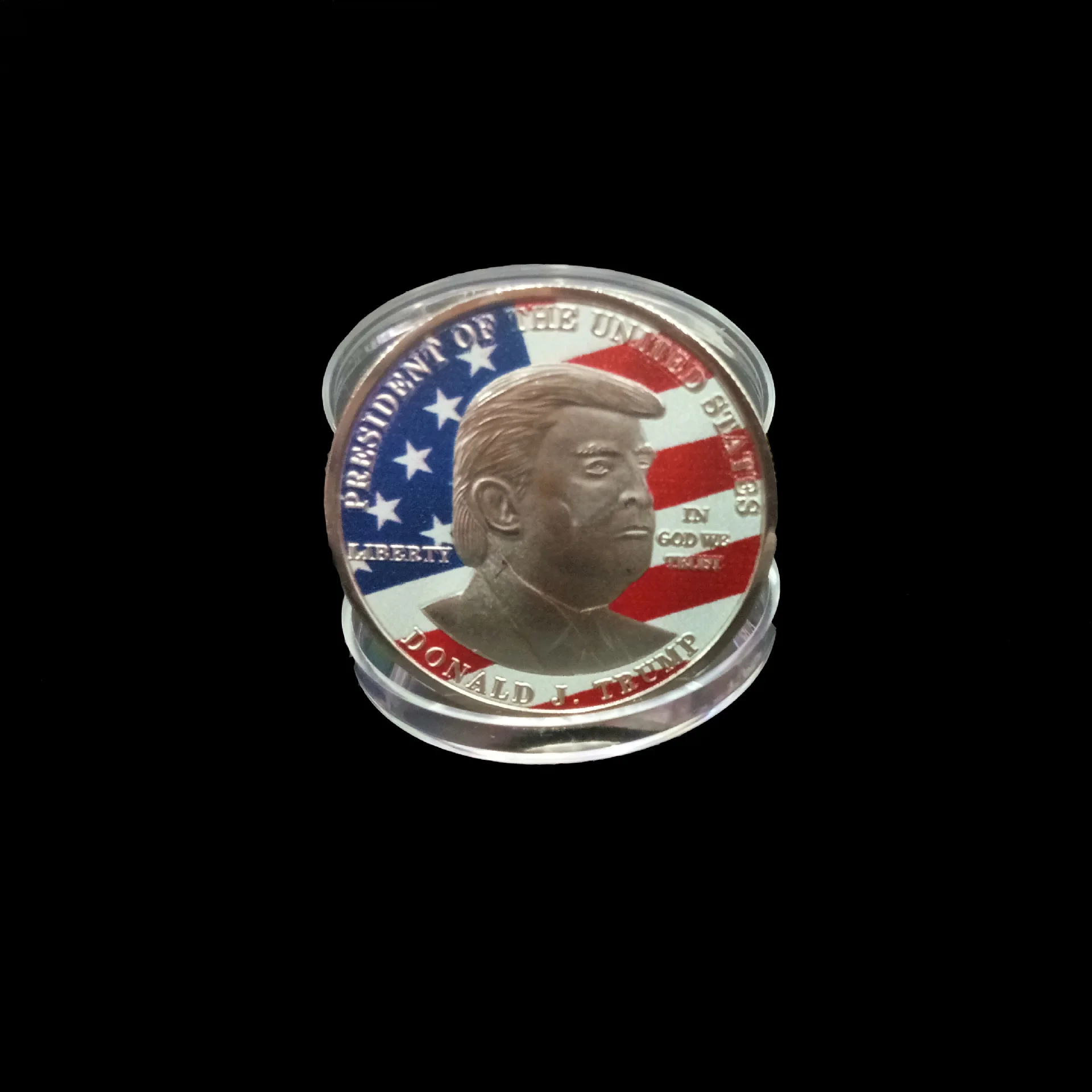 "In God We Trust" Monete Da Collezione Us Donald Trump Ha Dipinto Una Moneta Commemorativa
