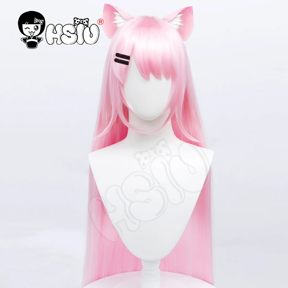 

Nekonogi Bell cosplay wig ViViD Cosplay 「HSIU 」 Light pink long hair Fiber synthetic wig Free gift wig cap