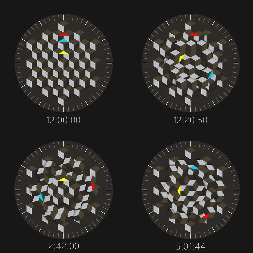 Günstig Moderne Grafik Kunst Design Hexagon Tisch Wanduhr Minimalistischen Decor Rotierenden Platte Smart Uhr Hände Architekten Neuheit Uhr