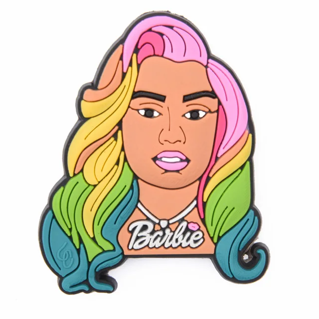 New Arrival 1 Pcs Croc Shoe Charms Cartoon Famous Superstar Clog Shoes Accessories Celebrity Singer Popular Actress Decorations c0481