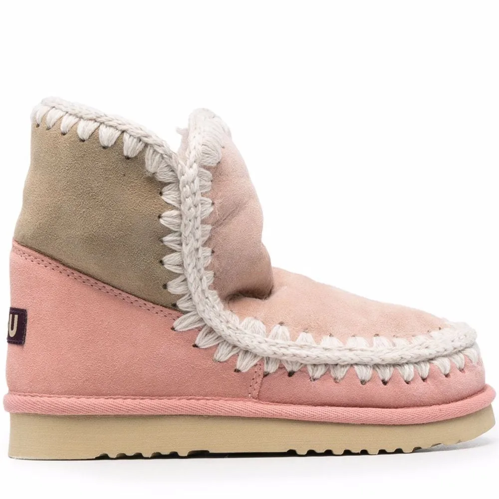 Botas de nieve para mujer, botines de lana de costura hechos a mano, 18  colores, invierno, 2022|Botas de nieve| - AliExpress