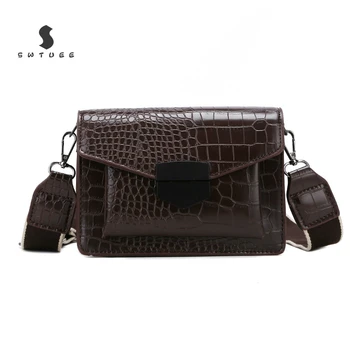 

New Mini Handbags Women Fashion Shoulder Bag Ins Retro Wide Shoulder Strap Messenger Bag Purse Simple Style Crossbody Bags