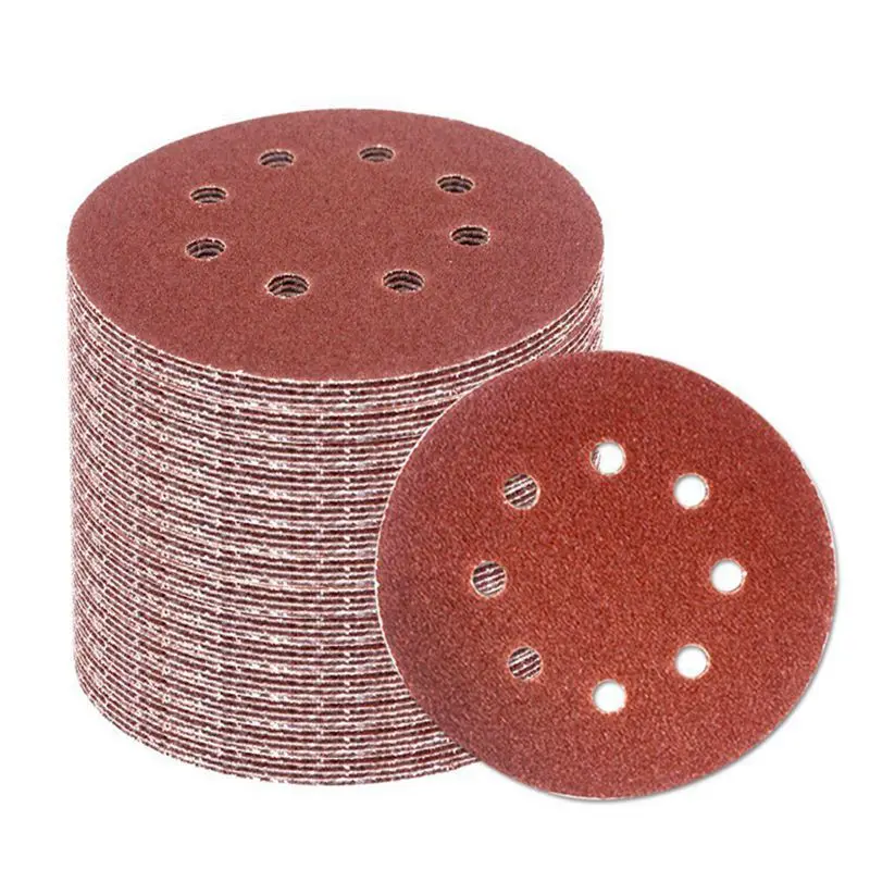 

60PCS 5 Inch Sanding Discs Sandpaper Assorted 60 80 120 180 240 320 Grits For Power Random Track Sanders