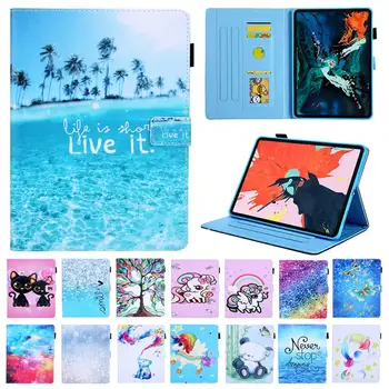 

for iPad Pro 11 2020 Case Flip Stand Colorful Painted PU Leather Protective Smart Tablet Cover Funda for iPad Pro 11 inch 2020