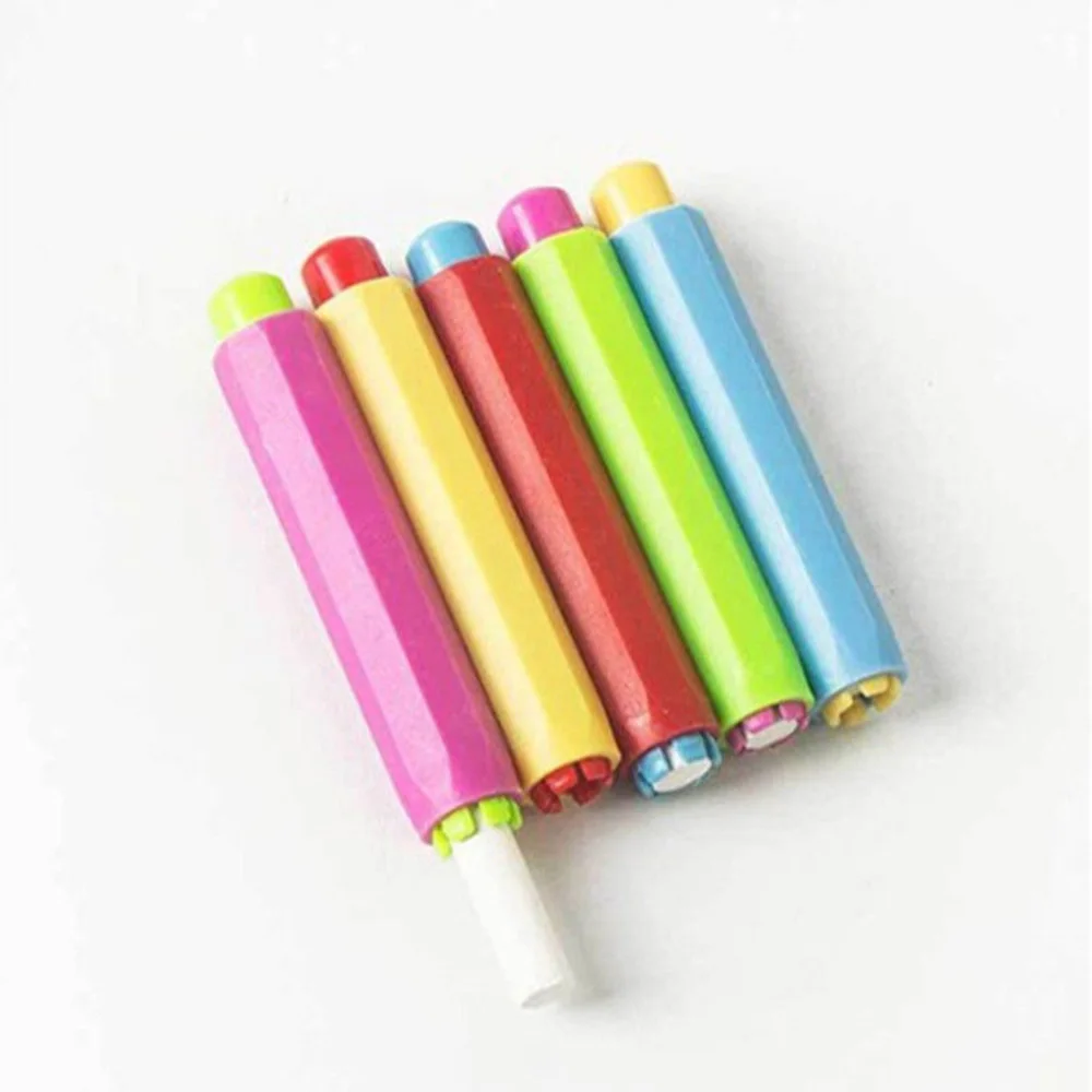 4Pcs Chalk Clip Plastic Chalk Holder Chalk Cover for Teachers Kids School Office SuppliesRandom Color Reliable 
