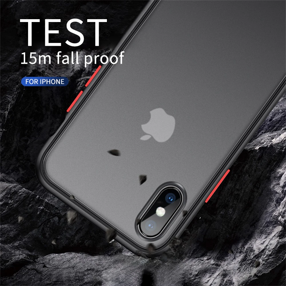 Противоударный прозрачный Гибридный Силиконовый чехол для iPhone X XS XR Max 8 7 6 6S Plus 11 Pro брендовая Прозрачная мягкая задняя крышка