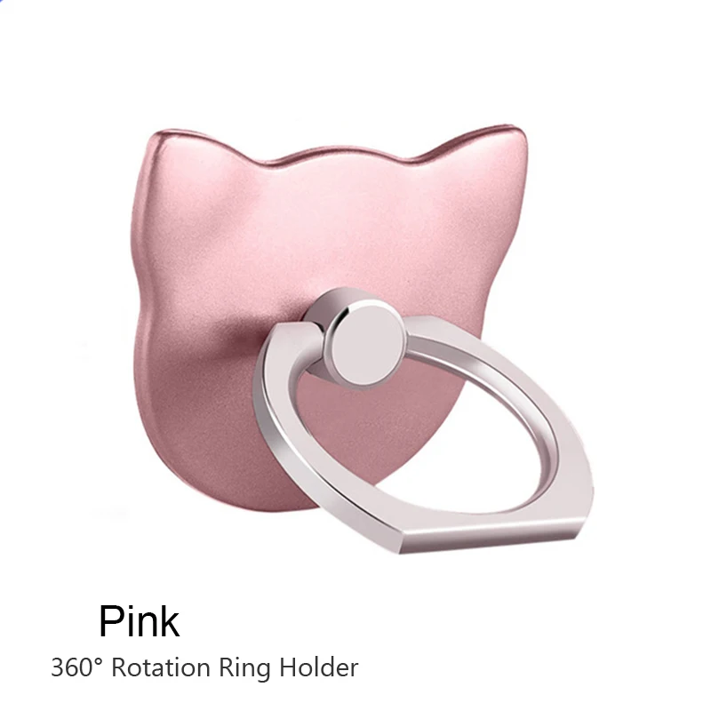 Universal Finger Ring Mobile Phone Socket Smartphone Holder Cell Smart Round Phone Ring Cute Cat holder For iPhone 7 Mount Stand flexible phone holder Holders & Stands