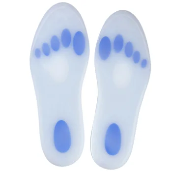 

1pair Foot Insole Non Slip Soft Silicone Arch Support Pain Relief Walking Full Length Replacement Breathable Shock Absorption