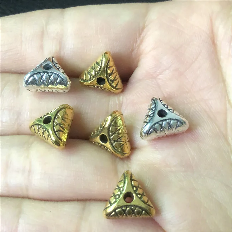 10 шт. треугольные перфорированные бусины коннектор для изготовления ювелирных