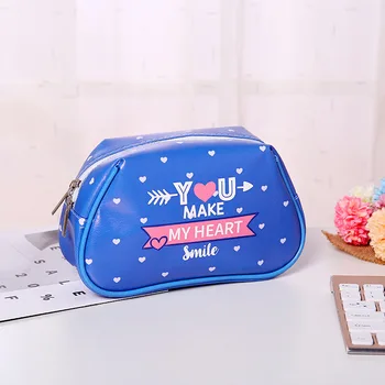 

Travel Cosmetic Bags With Zipper Storage Brushes Pouch PU Toiletry Wash Bag Portable Make Up Organizer For Women Girls